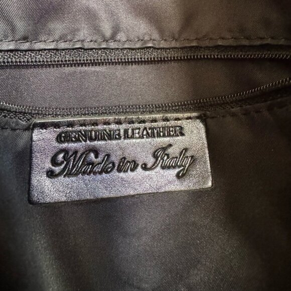 Via de Ginori Firenze Grey Leather Tulip Expandable Shoulder Bag. 10x15x7.5 - Picture 10 of 10